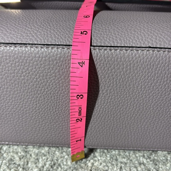 Dune London Purple Leather Handbag faux snakeskin top handle purse lavender bag - Picture 14 of 14